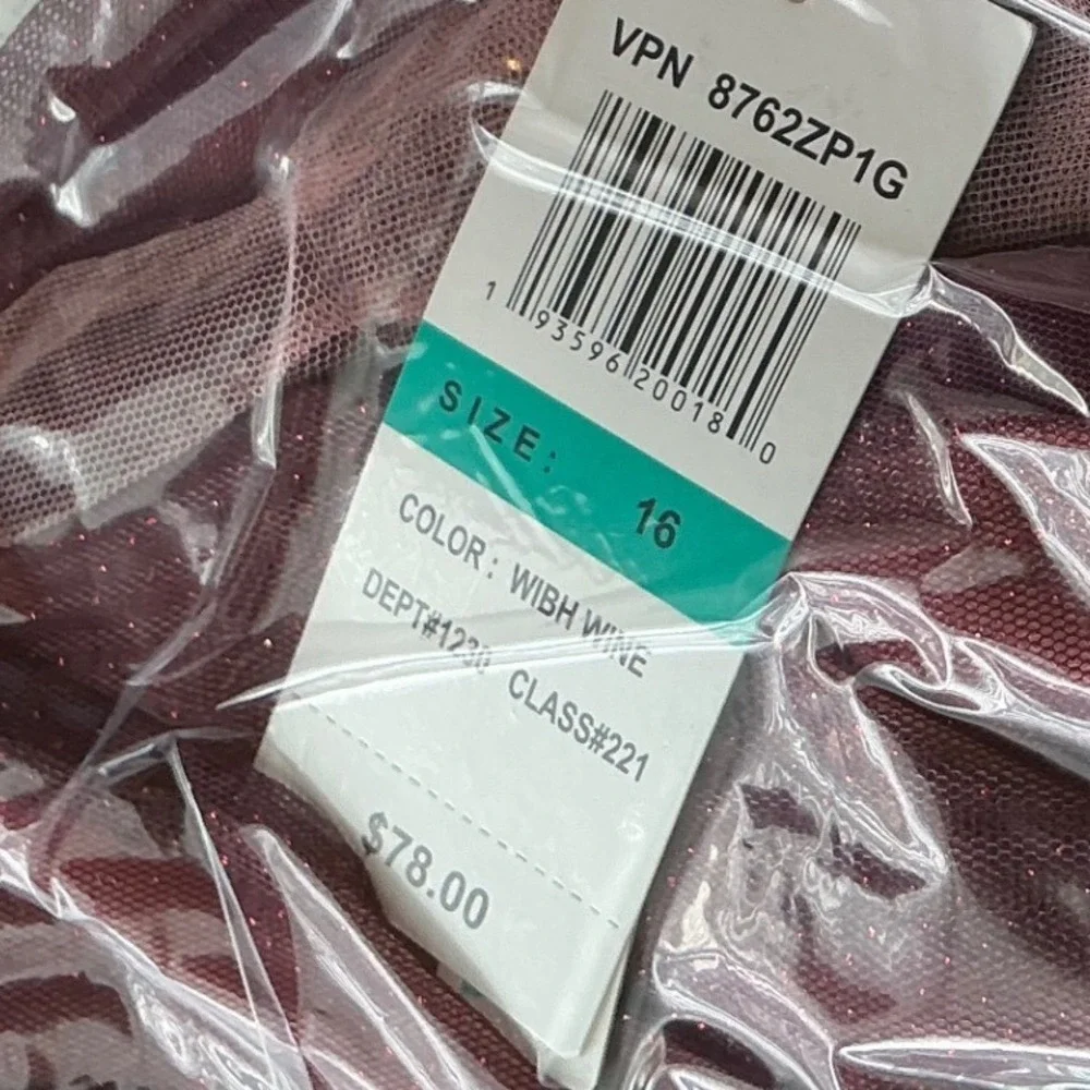 My Michelle Girls 16 Burgundy Sequin High Low Formal Dress NWT 8762ZP1G Party